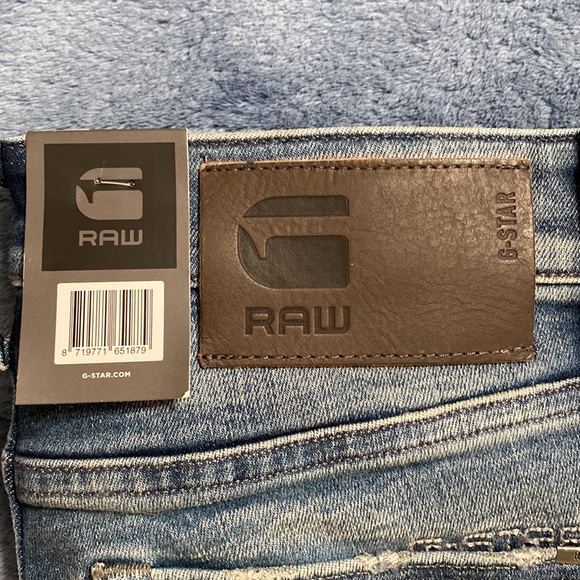 NWT G Star 3301 Slim faded clear sky size 31x32 original price marked $ 150 - Picture 11 of 15